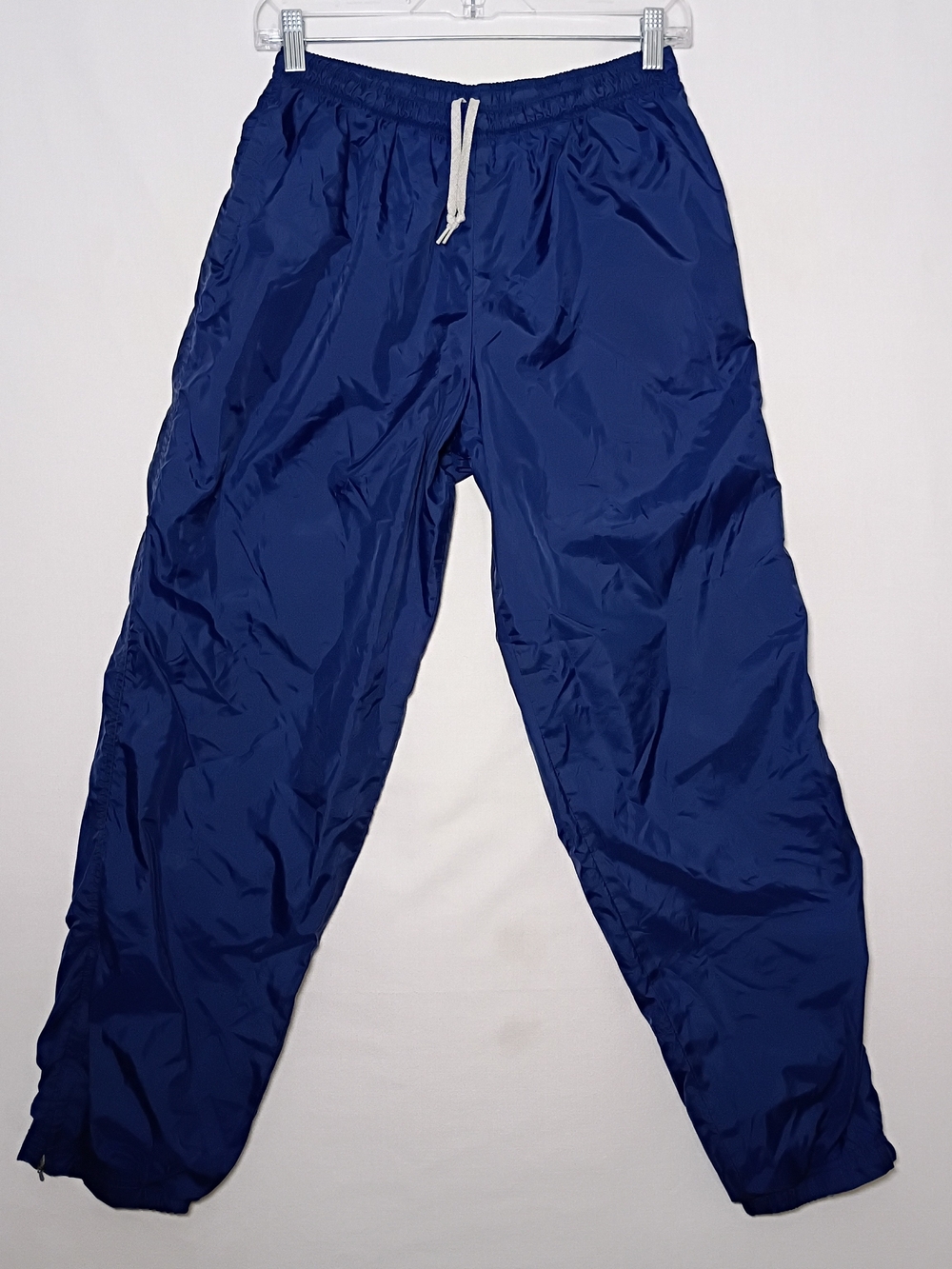 Vintage Nike Boys Lined Nylon Track Pants XL 18-20 Navy Blue Swoosh 90s 28X29